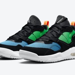 Air Jordan Men's Air NFH Blue, Green, Black, Orange Athletic Shoes Size US 13,